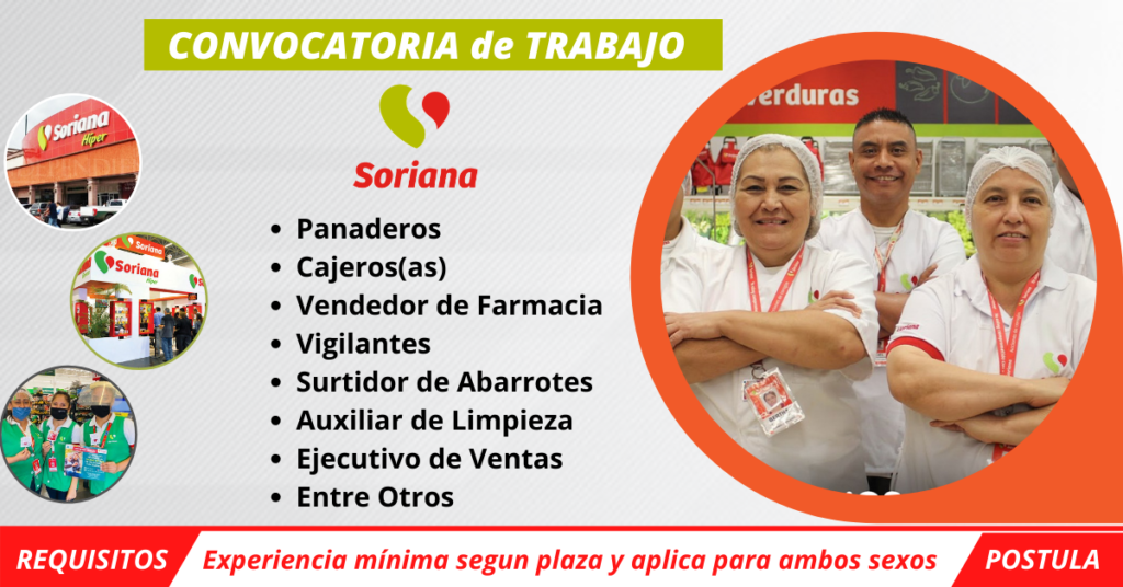 SORIANA BRINDA OPORTUNIDADES DE TRABAJO