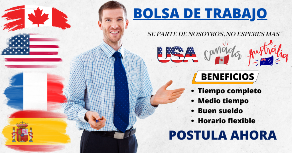 OPORTUNIDAD DE EMPLEO EN CANADA, ESTADOS UNIDOS, ESPAÑA Y AUSTRALIA