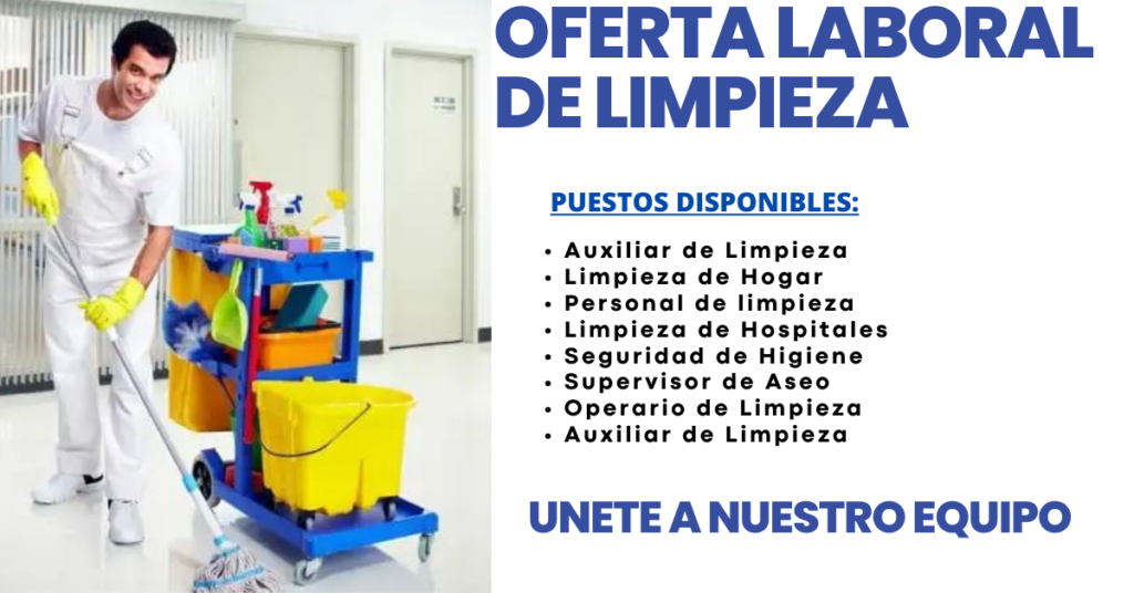 VACANTES DE TRABAJO PARA SECTOR DE LIMPIEZA