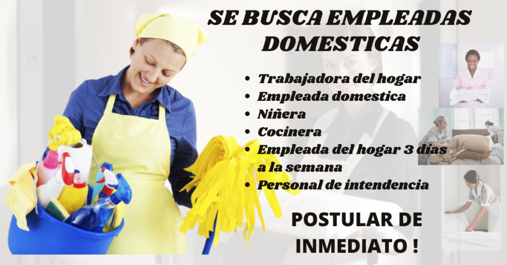 EMPLEOS PARA TRABAJADORAS DEL HOGAR