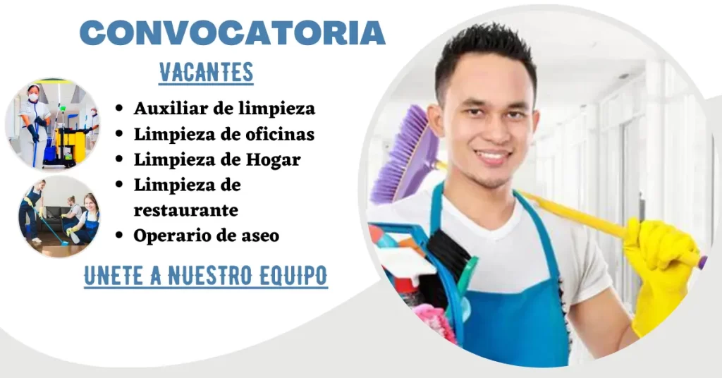 SE SOLICITA PERSONAL DE LIMPIEZA